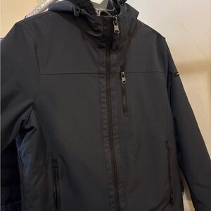 Calvin Klein Men's Dark Gray and Black Performance Jacket